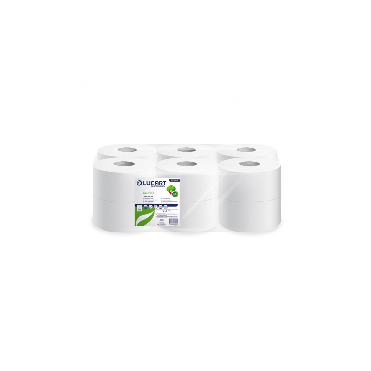 Papier toilette en rouleau Lucart mini jumbo