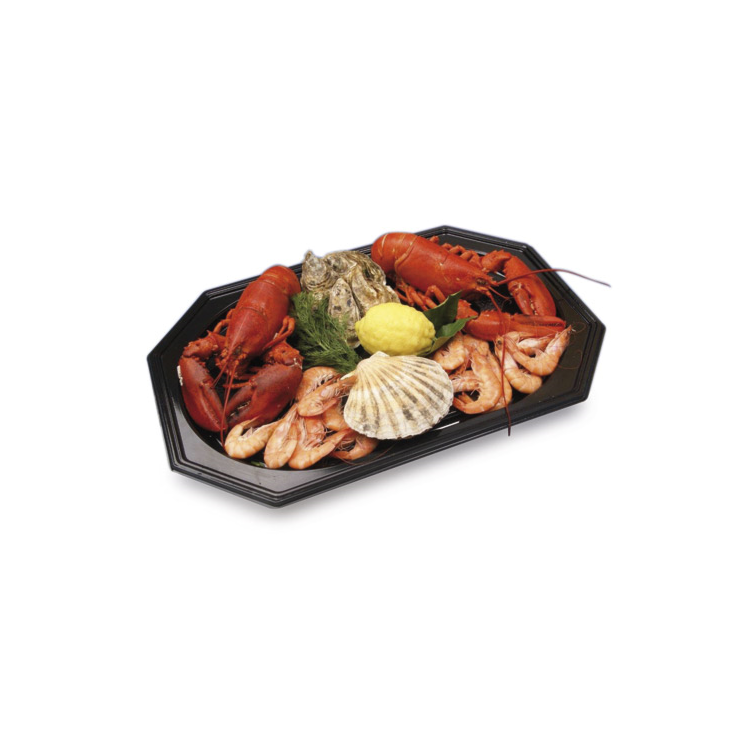 Plateaux traiteur 45x30x2.5 cm Noir RPET